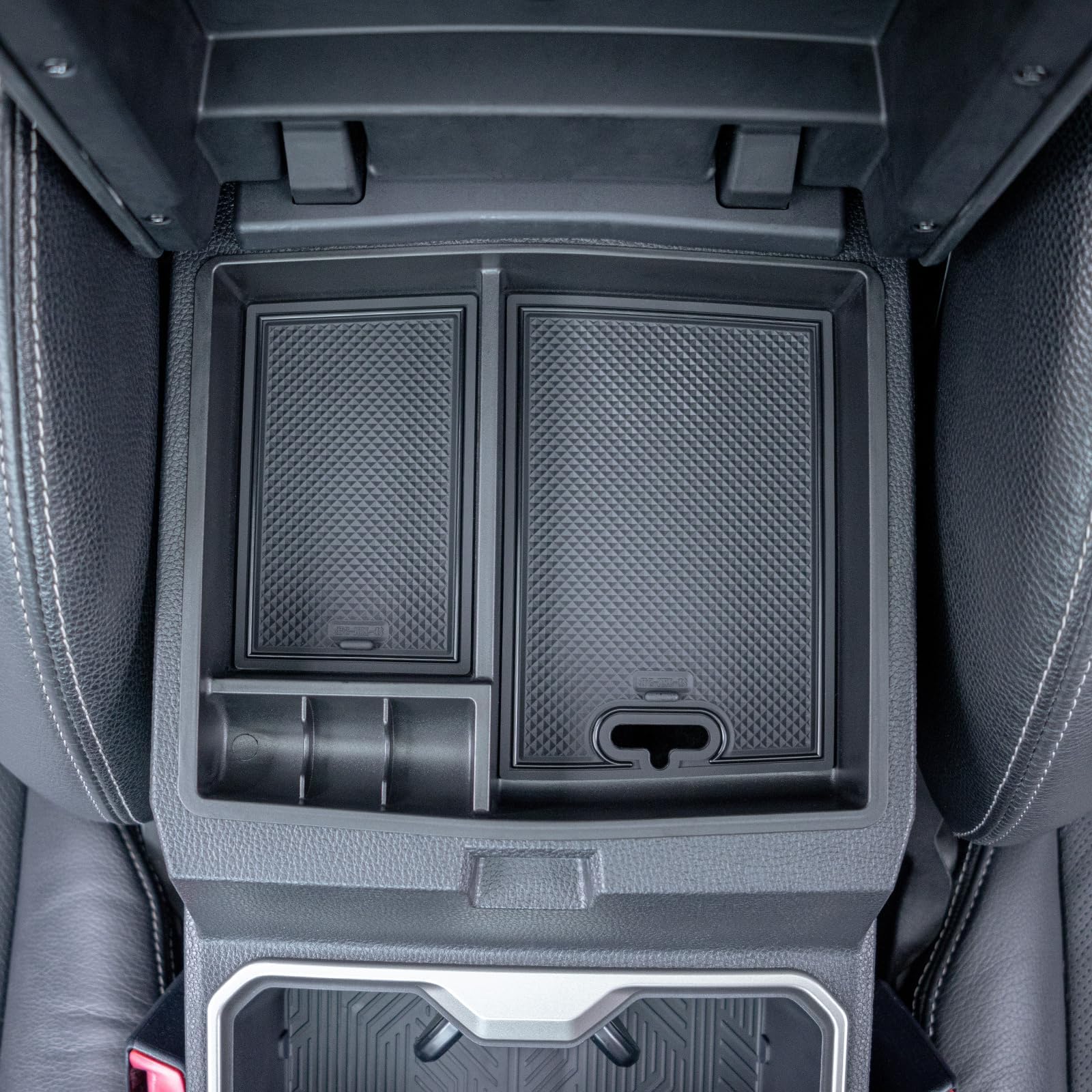 Hidden Armrest Storage Box For Toyota Tacoma 2016-2022 – ABS Black Privacy Organizer - View #3
