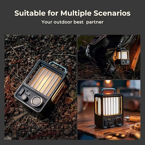Miniatura 7 de FLEXTAILGEAR Linterna LED para campamento, luz vintage para acampar, luces portátiles para exteriores con modos de luz progresiva, linterna
