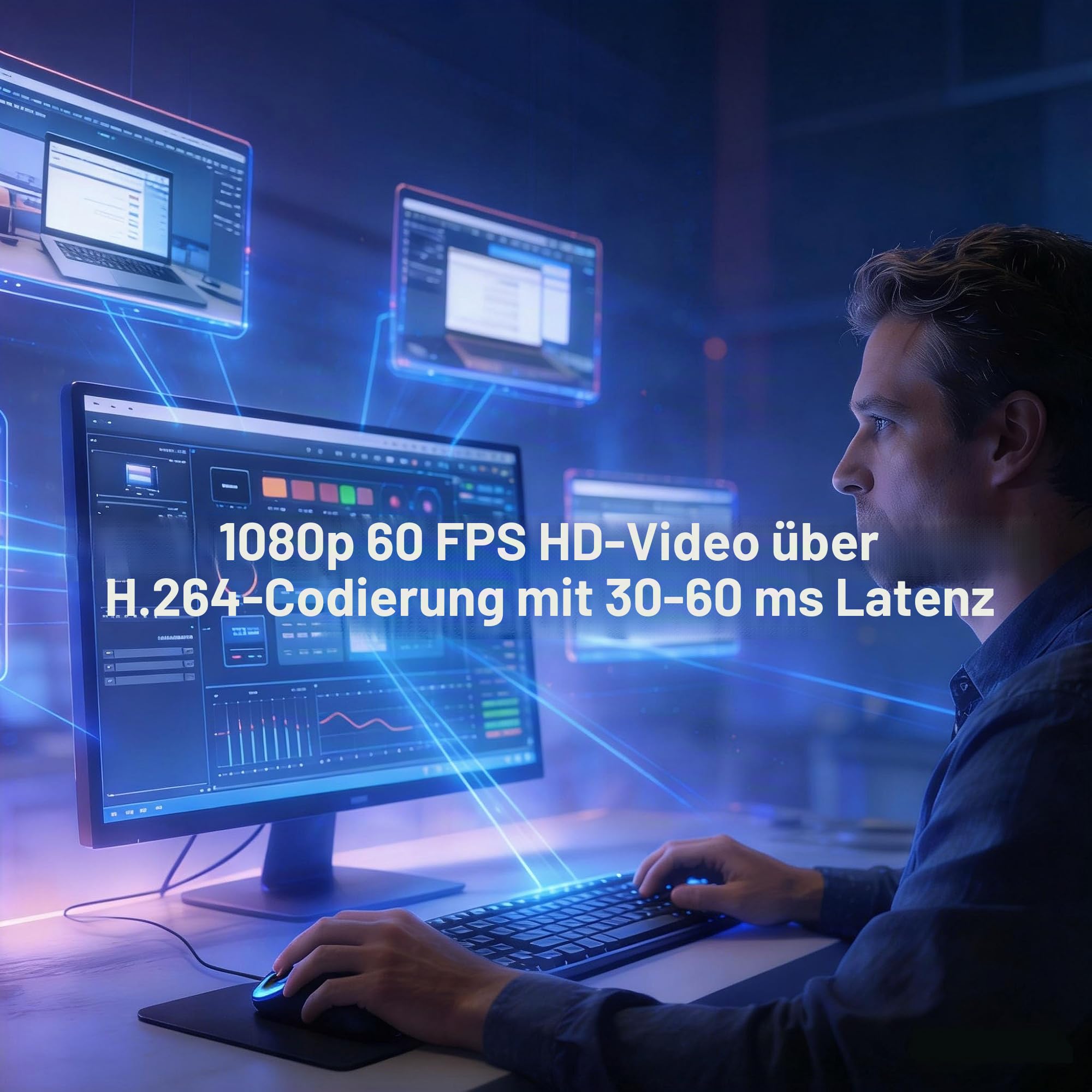 JetKVM Remote Jet KVM über IP Ethernet, Netzwerk mit geringer Latenz (IPKVM), 1080p@60fps, Touchscreen-LCD, TF-Kartenleser, HDMI-USB-C-Erweiterungsanschluss für ATX-Gleichstromversorgung