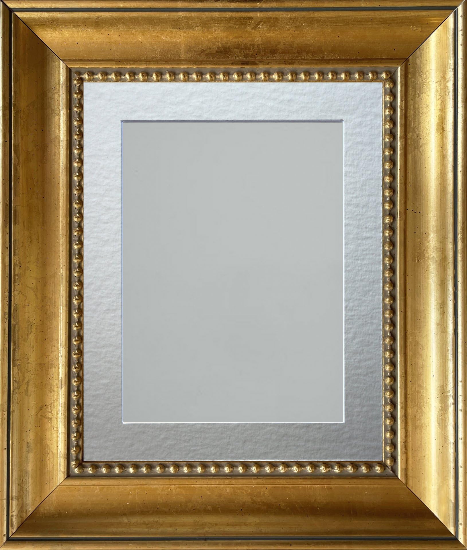 Frame Company Litchfield Gold Ornate Beaded Decorative Wooden 24x16 inch Frame With Silver Mount For Image A3 *Choice of Sizes* โ image 1