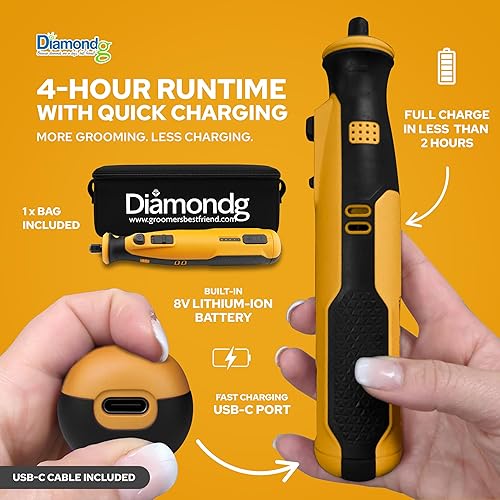 Miniatura 36 de Diamondg Amoladora de uñas rotativa (herramienta rotativa) 001 - Rosa,002 - Verde,003 - Azul,004 - Morado oscuro,006 - Amarillo,007 - Naranja,008