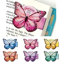 Christian Magnetic Bookmarks for Women 6Pcs Cute Butterfly Book Markers - Religious Page Markers for Book Lovers Reader - Stocking Stuffers Gifts for Women Students Teachers