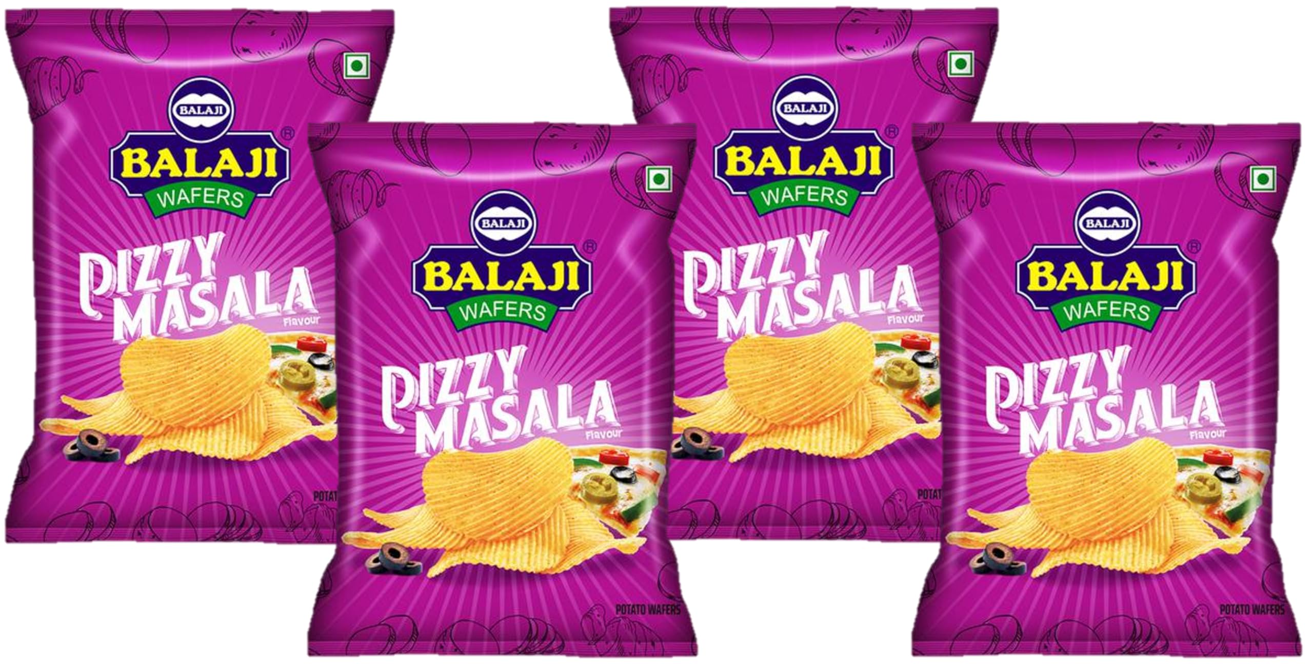 BALAJI WAFERS PIZZY MASALA FLAVOUR CHIPS, 35G (Pack Of 4) - HUMARABAZAR (B0CTY498WG) Amazon Price History, Amazon Price Tracker