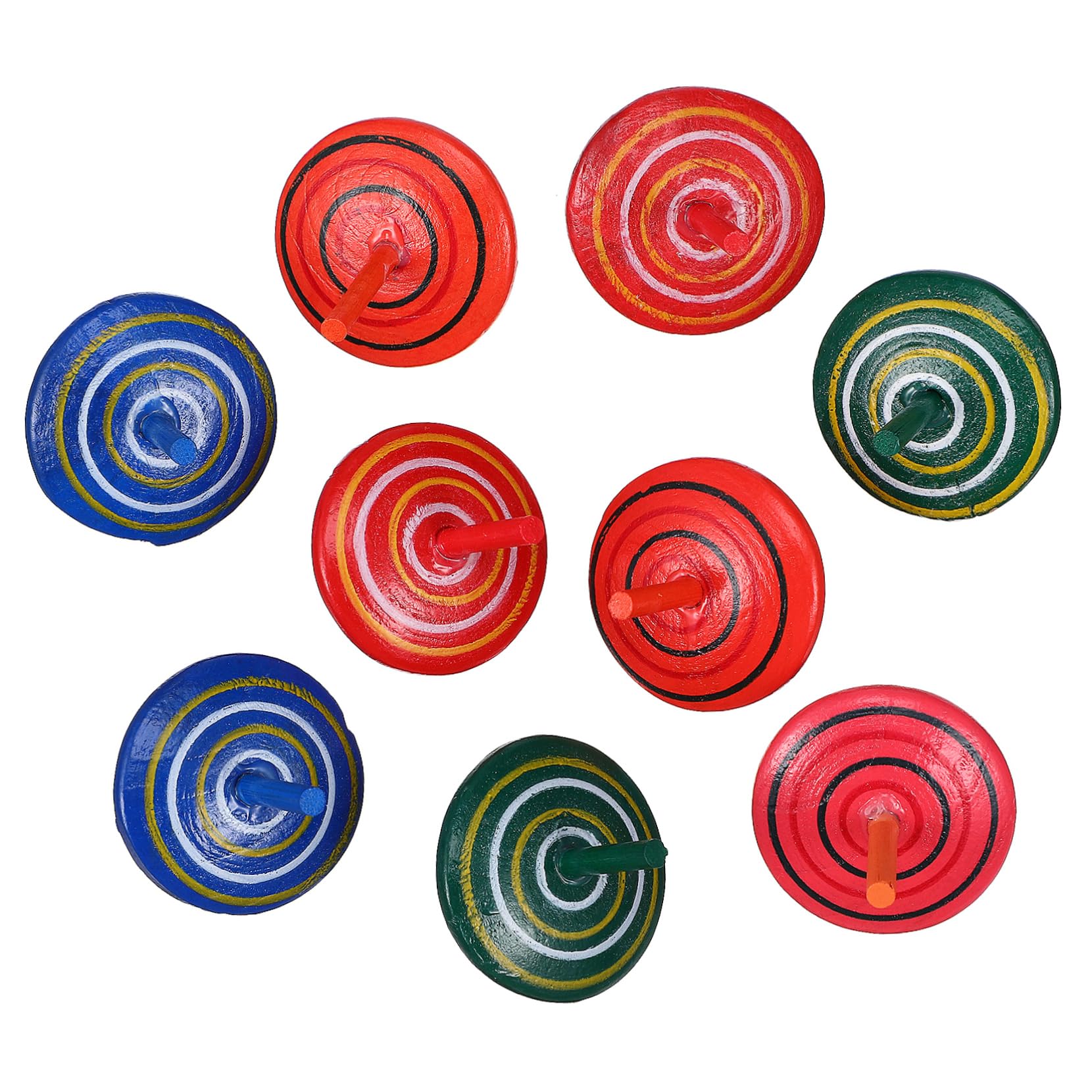 YARNOW 15pcs Wooden Spinning Top Sensory Small Gyro Gyroscope Tops for Small Gyro Playthings Handheld Gyro Mini Gyro Wood Gyro