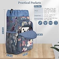 Vista 2 de FINPAC Bolsa de accesorios para muletas, organizador de almacenamiento resistente al agua, con soporte para bebidas y bolsa con cremallera