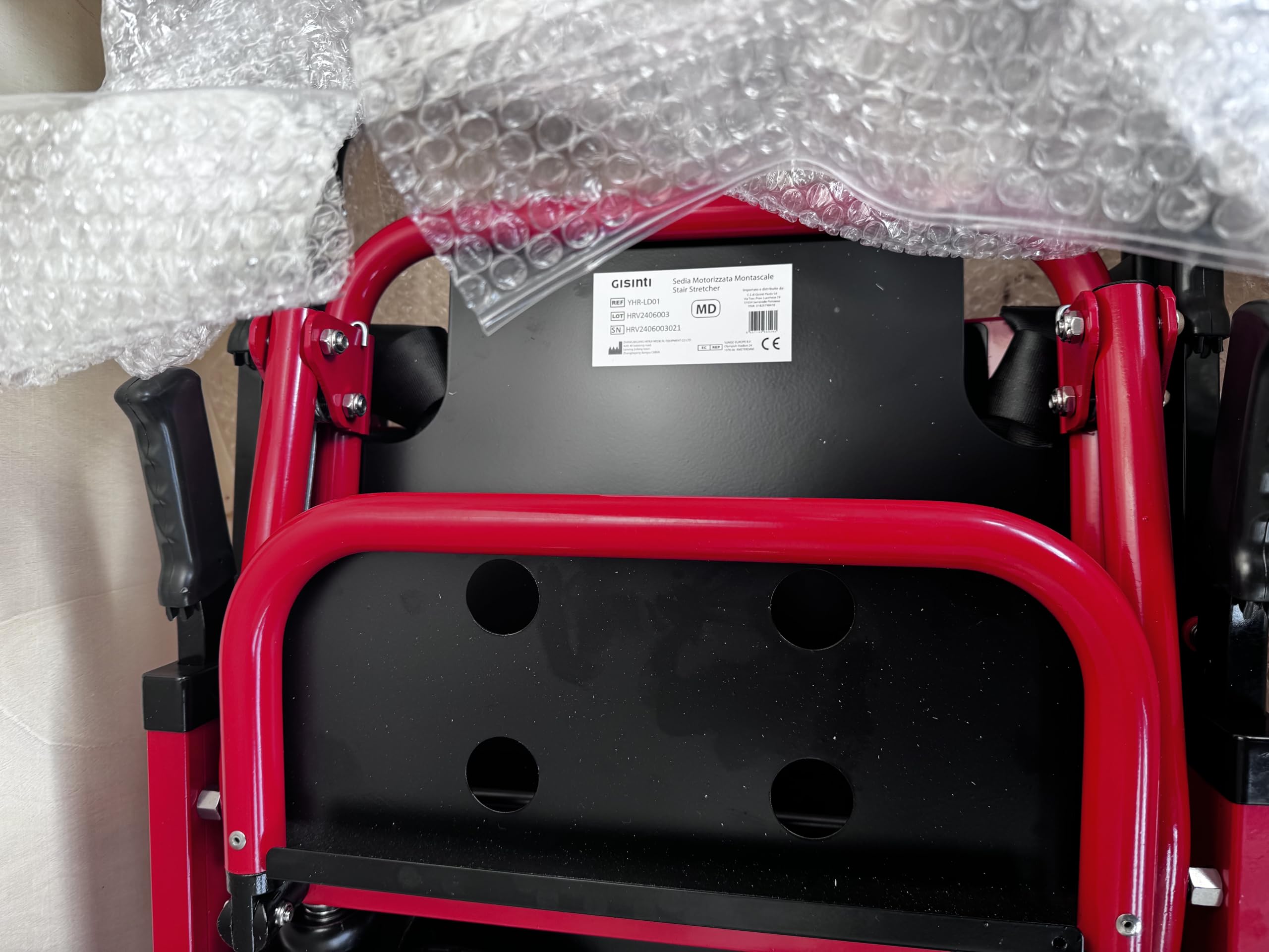 Gisinti Sedia Motorizzata Montascale, Montascale per disabili Elettrico, Sali Scendi scale Sedia a Rotelle per Scale Batteria Lunga Durata