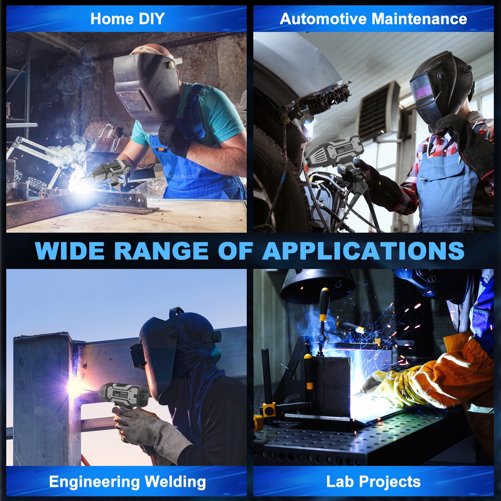 Umelee Portable ARC Welder 220V, Handheld Welding Machine with Welding Rod Clamp, 5 Welding Rods, Handheld Mask - Image 7