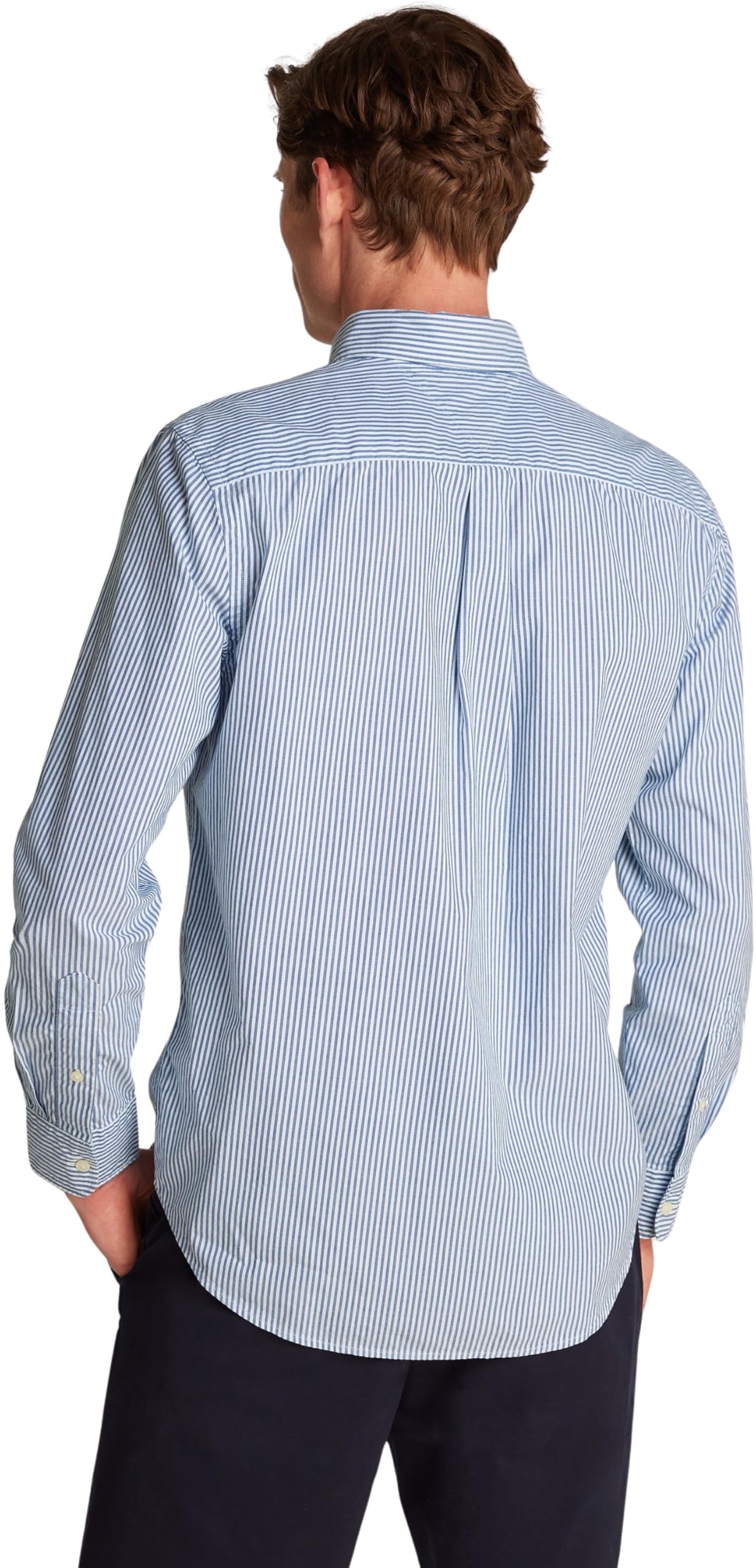 Tommy Hilfiger Herren Hemd Flex Poplin Classic Regular Fit, Mehrfarbig (Wedge Blue/Optic White), XS – Ansicht 2