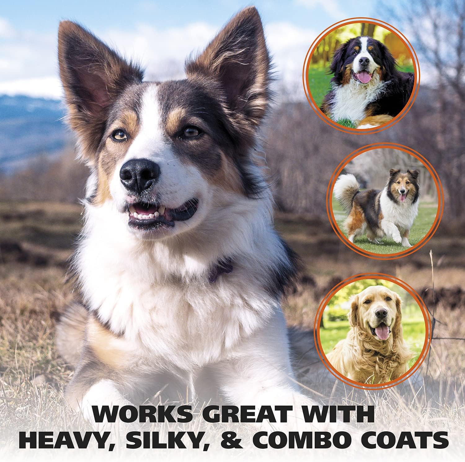 Wahl Premium Pet Double Sided Pin Bristle Brush with Patented Stacked Pin Design - Removes Loose Hair & Stimulates the Skin while Creating a Soft Coat Shine - Model 858501