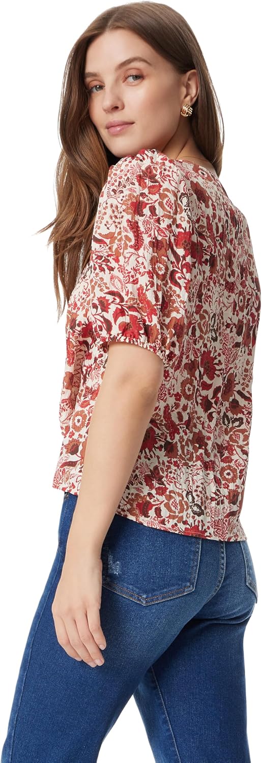 Sam Edelman Womens Dakota Puff Short Sleeve Shirred Front Top Standard - Image 3