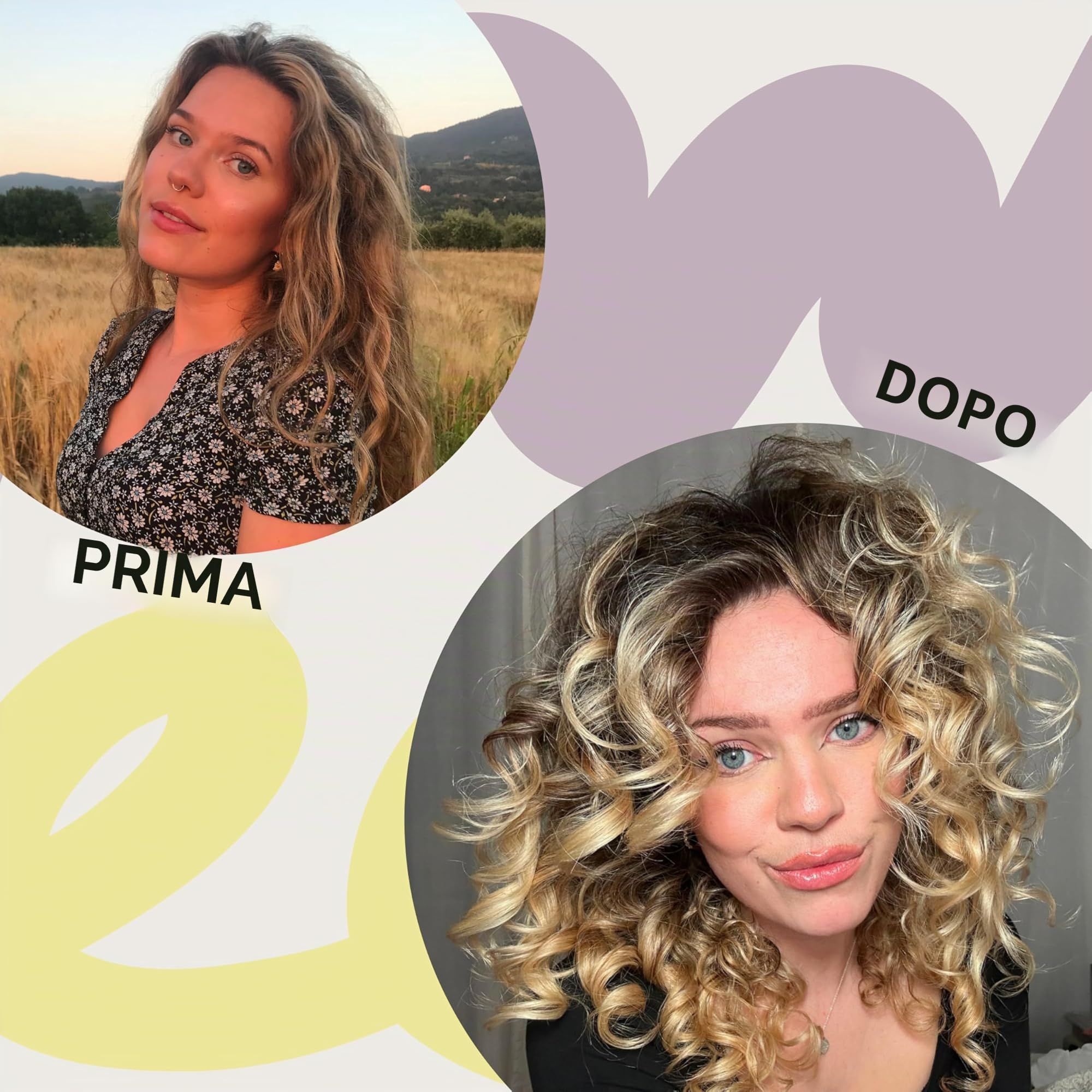 Bali Curls Set – Gel Defining Curl (150 ml), Crema Idratante Curl (150 ml) e olio di fissaggio (30 ml) – Kit di cura per ricci definiti, luminosi e ben curati