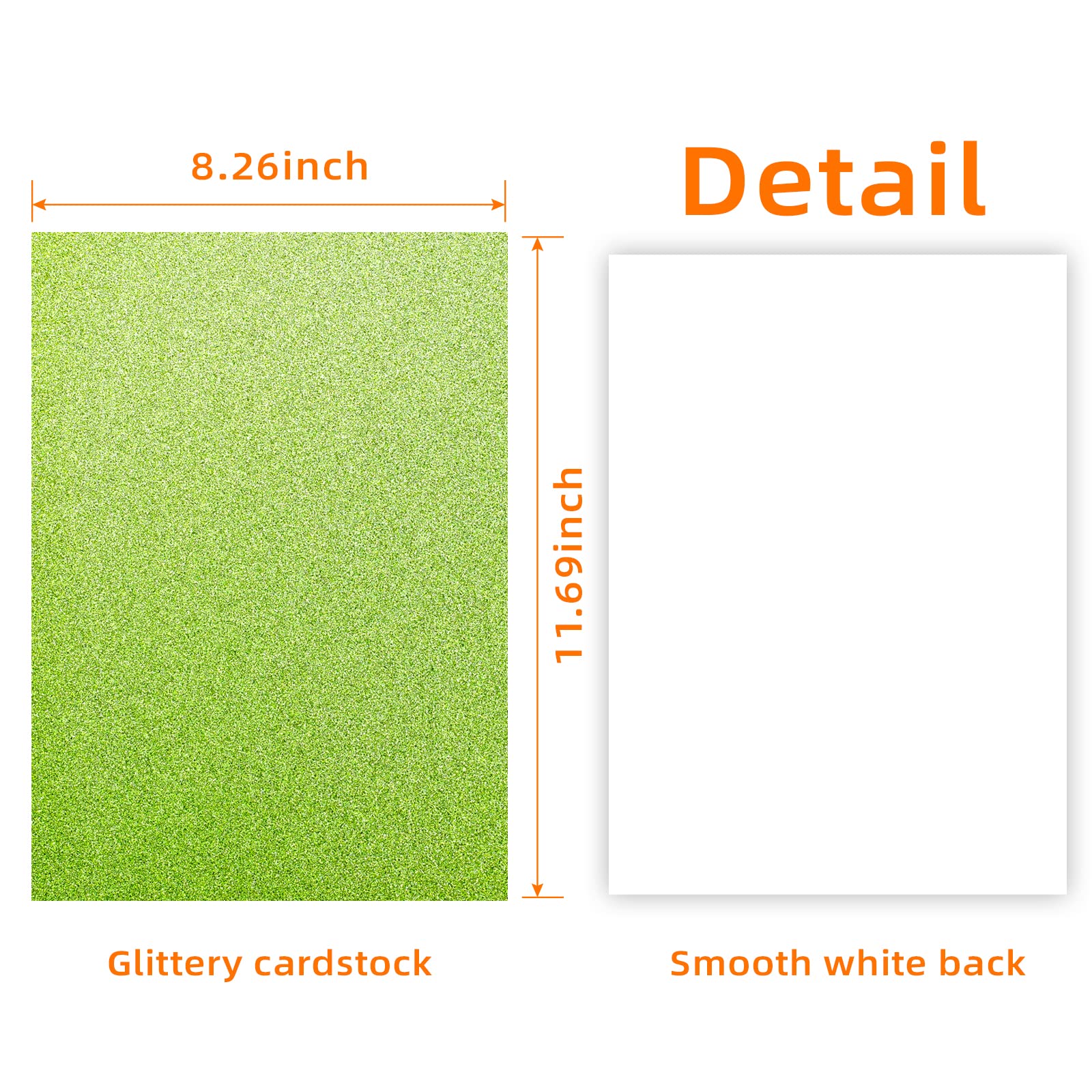Colour Shades Glitter A4 250 g/m² 30 Stück – Forever Green
