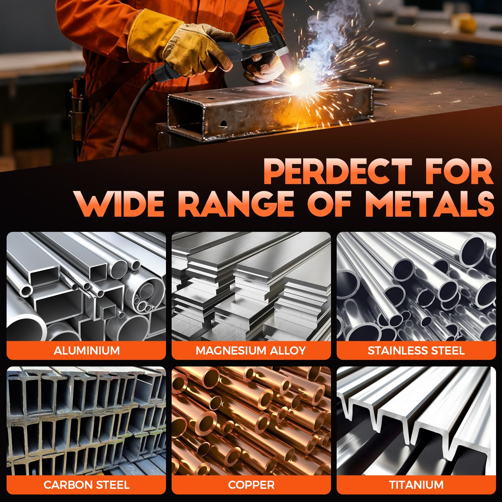 AC DC TIG Welder 200A, Aluminum TIG Welder 220V With Pulse LED Display Stick/DC TIG/AC TIG/Spot 6 In 1 Multiprocess TIG Welding Machine