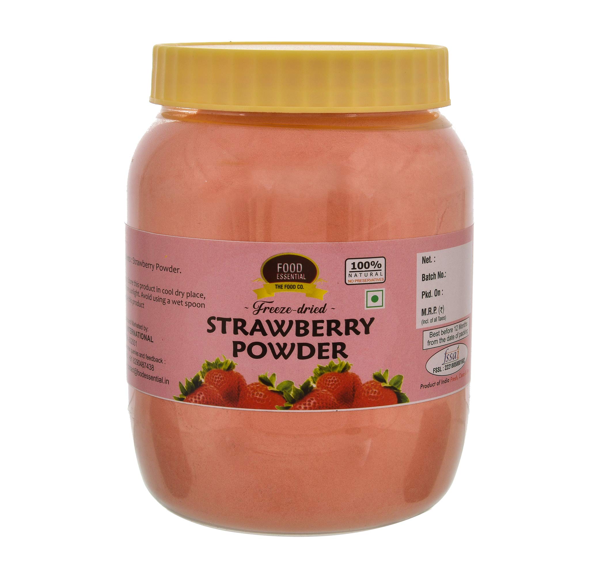 Food Essential Freeze Dried Strawberry Powder 1 kg.