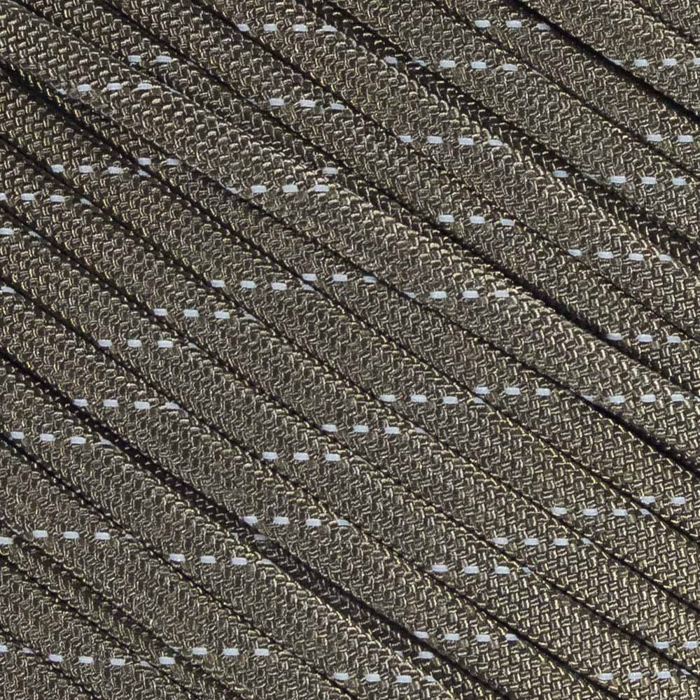 Fluorescent Reflective 550 Type III Guyline Tent Rope Camping Survival Cord High-Visibility Paracord- Rot and UV Fade Resistant (Reflective New Brown, 50 Feet)