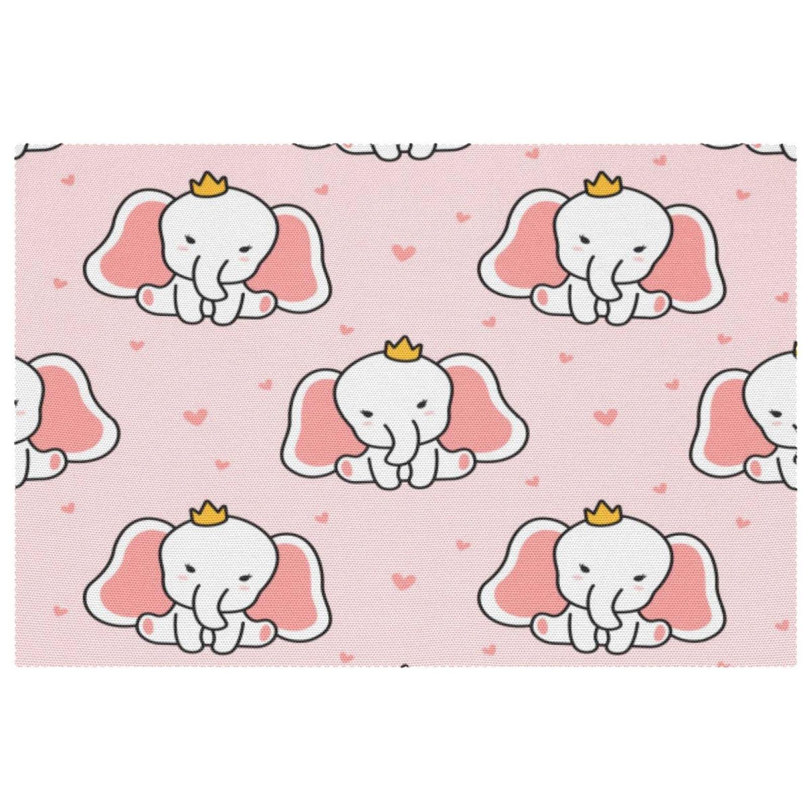 Sets de table éléphant mignon antidérapants pour des repas de famille joyeux et sereins