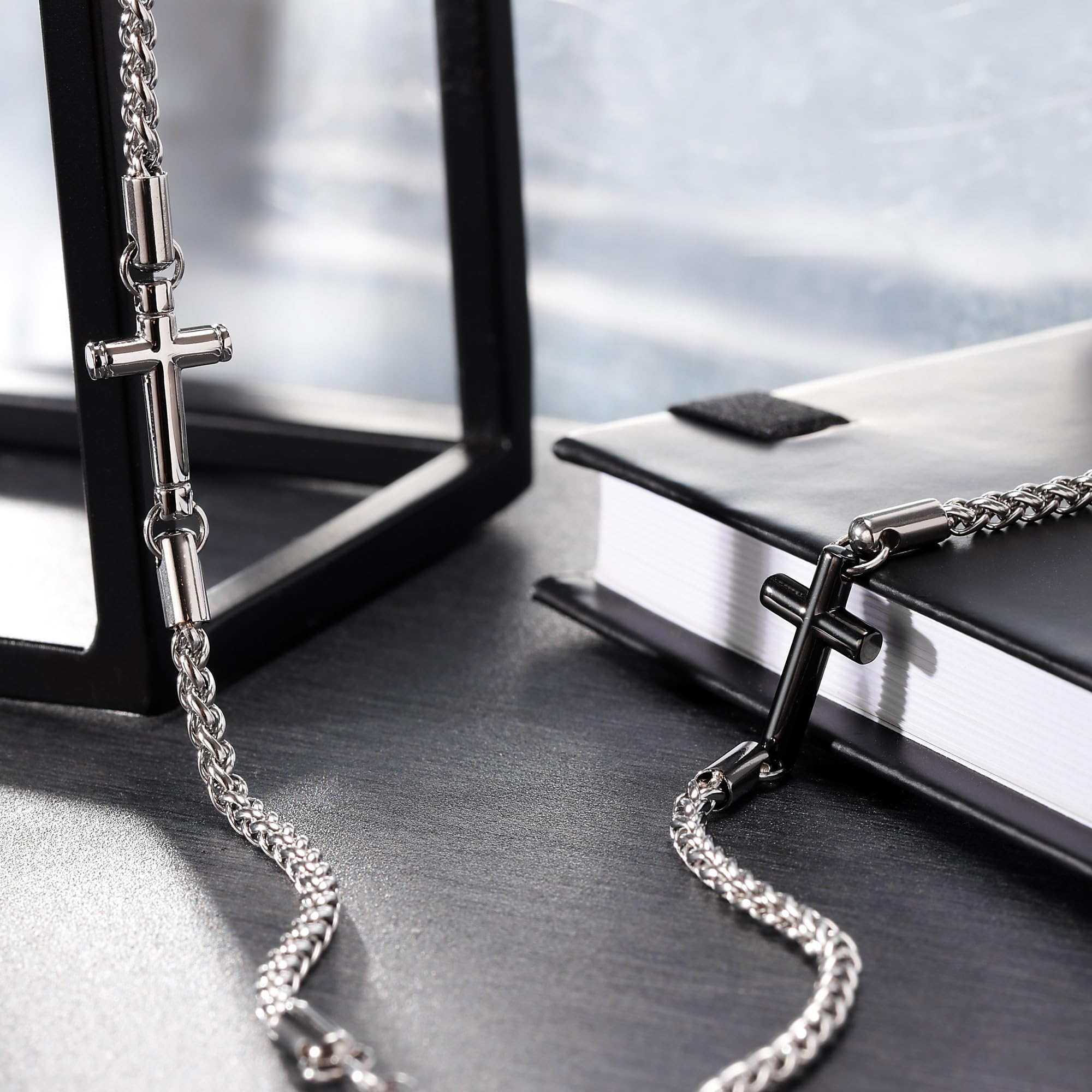 Morellato Cross Collana Uomo in Acciaio, IP nero - SKR61