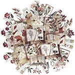 Stickers Vintage Romantique Lavande Scrapbook, 40Pcs Violet décoratif rétro Adhésif aquarelle esthétique pour l'artisanat Art Bullet Junk Journal Ordinateur portable DIY Album de collage de carnets de planificateurs de papier
