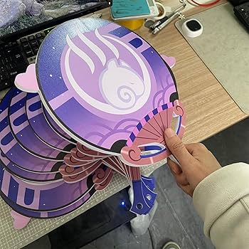 Amazon.co.jp: [HESHI]夢見月瑞希コスプレ道具 扇子 扇 PVC 団扇
