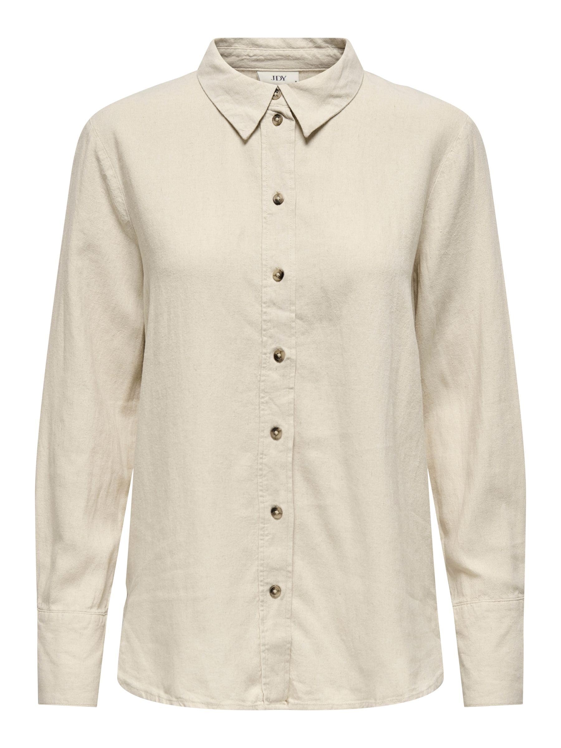 JDY Women's Say L/S Linen Loose Shirt WVN Noos