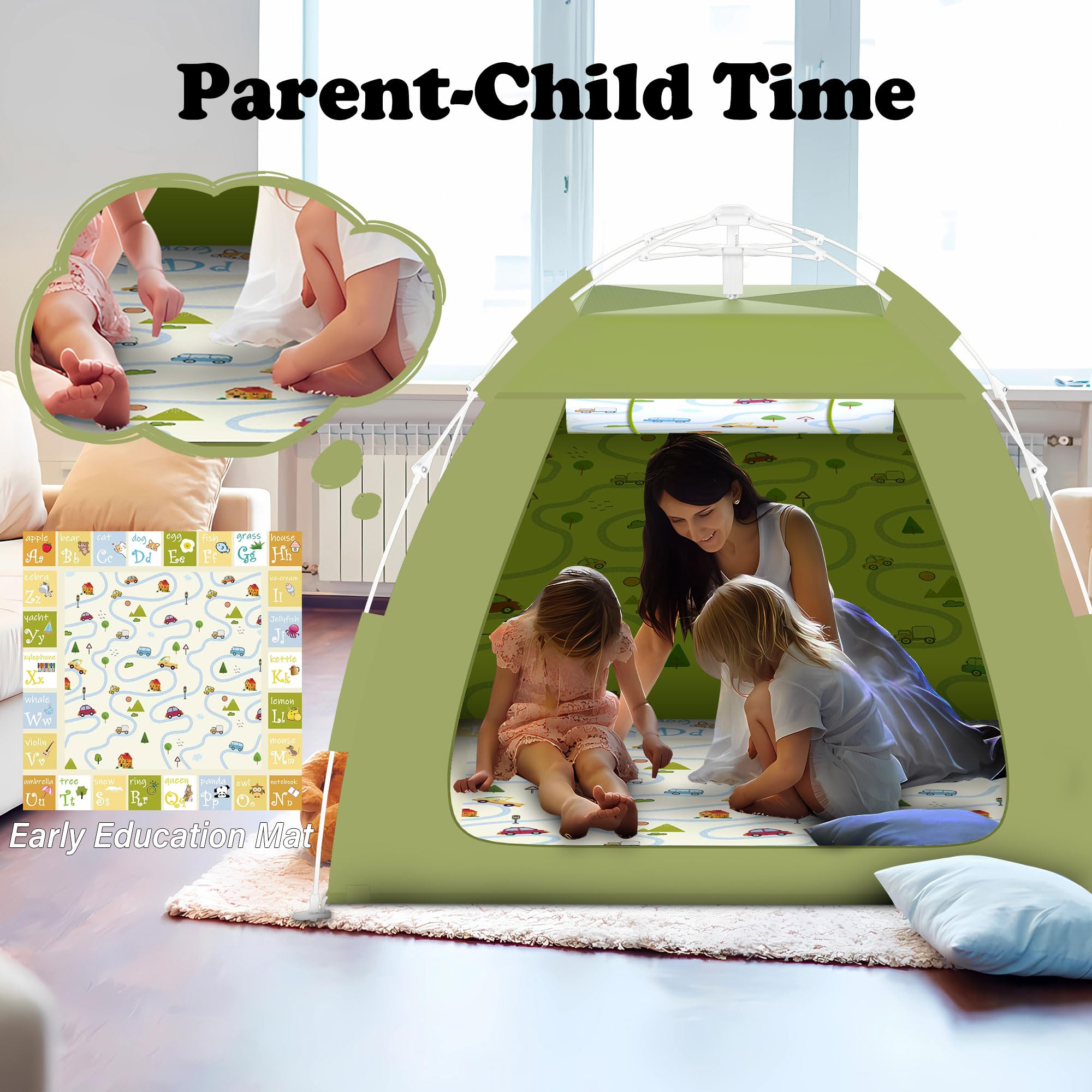 Outdoor Multi-Purpose Play House for Toddlers-Easy to Set up and Pop up Play Tent with Tunnel and Playhouse Kids Indoor Outdoor, Outdoor/Indoor Kid's Pop Up Play House, Gift for Toddlers(car)