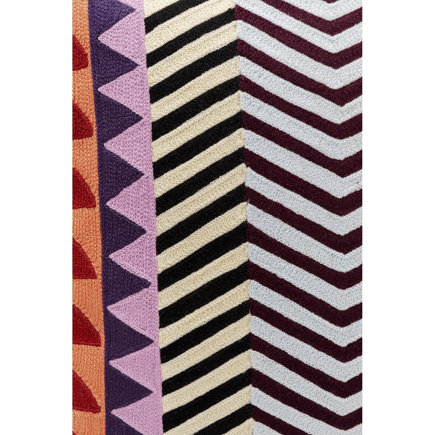 Kare Design Kissen Colour Block Zig Zag, Mehrfarbig, 45x45 cm, Abnehmbarer Bezug mit Reißverschluss, Dekokissen inklusive Füllung, Zierkissen, Sofakissen