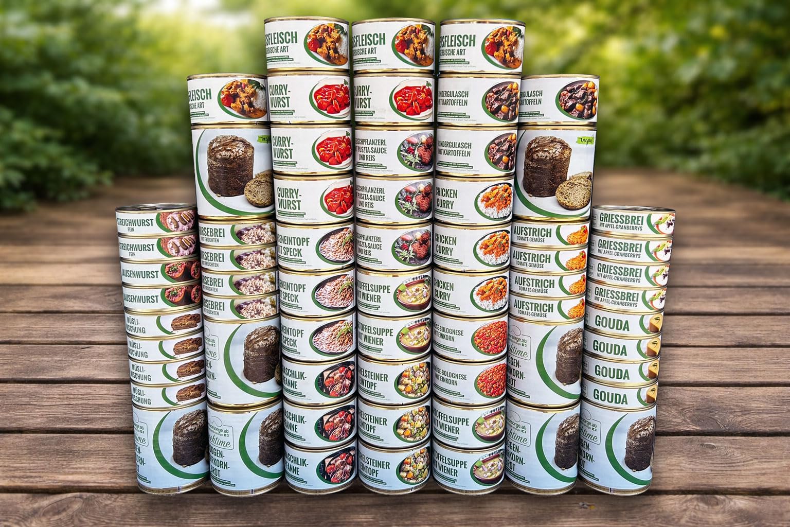 Lunchtime® 30 Tage Notvorrat – Komplettpaket für 1 Person | 10 Jahre Haltbarkeit | Notfallnahrung & Krisenvorsorge | 90 Mahlzeiten – ca. 50.000 kcal Gesamtenergie