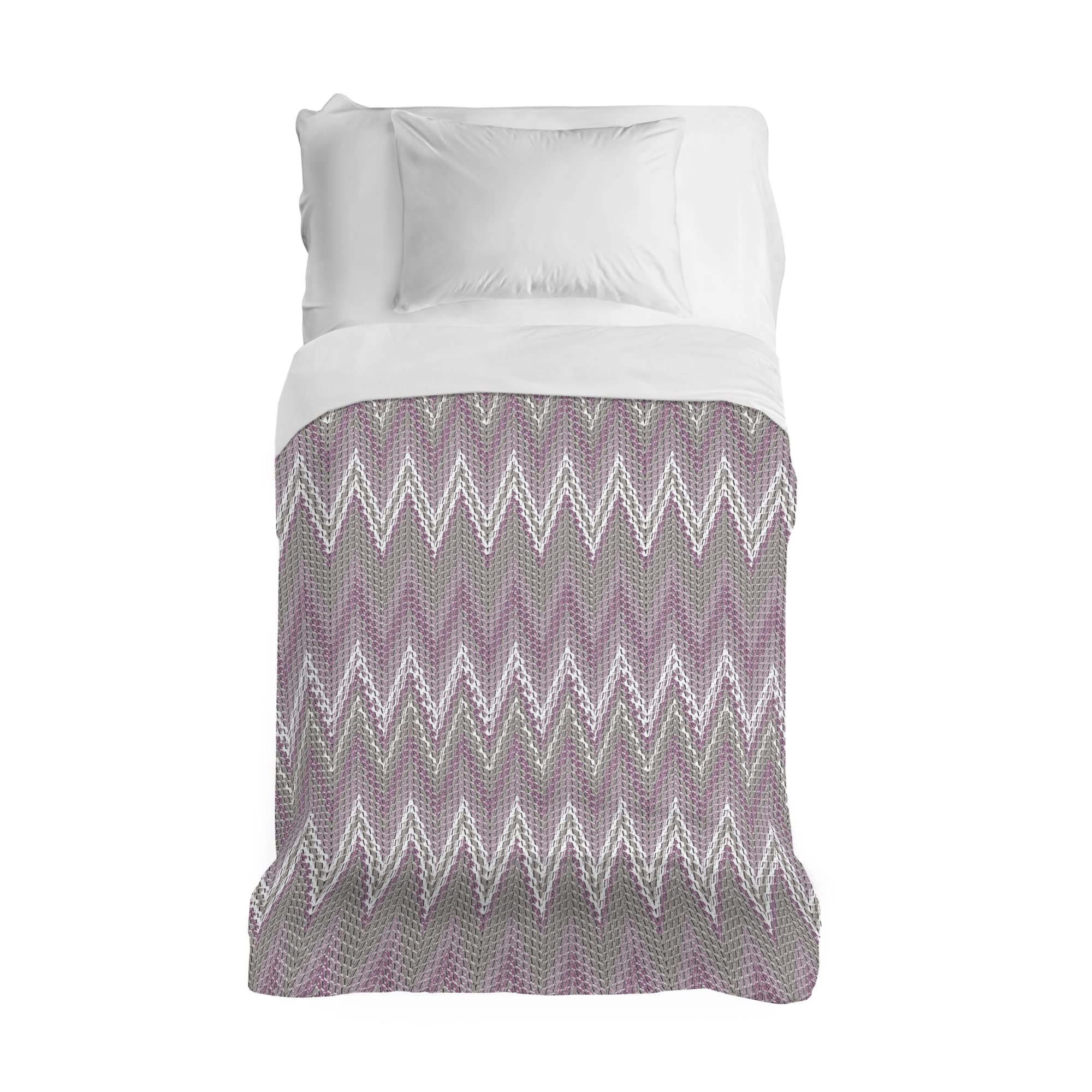 PENSIERI DELICATI Bedspread 170 x 280 cm, Single Sheet 100% Cotton Pique, Ideal as a Furniture Cover, 1 Square Bed Blanket