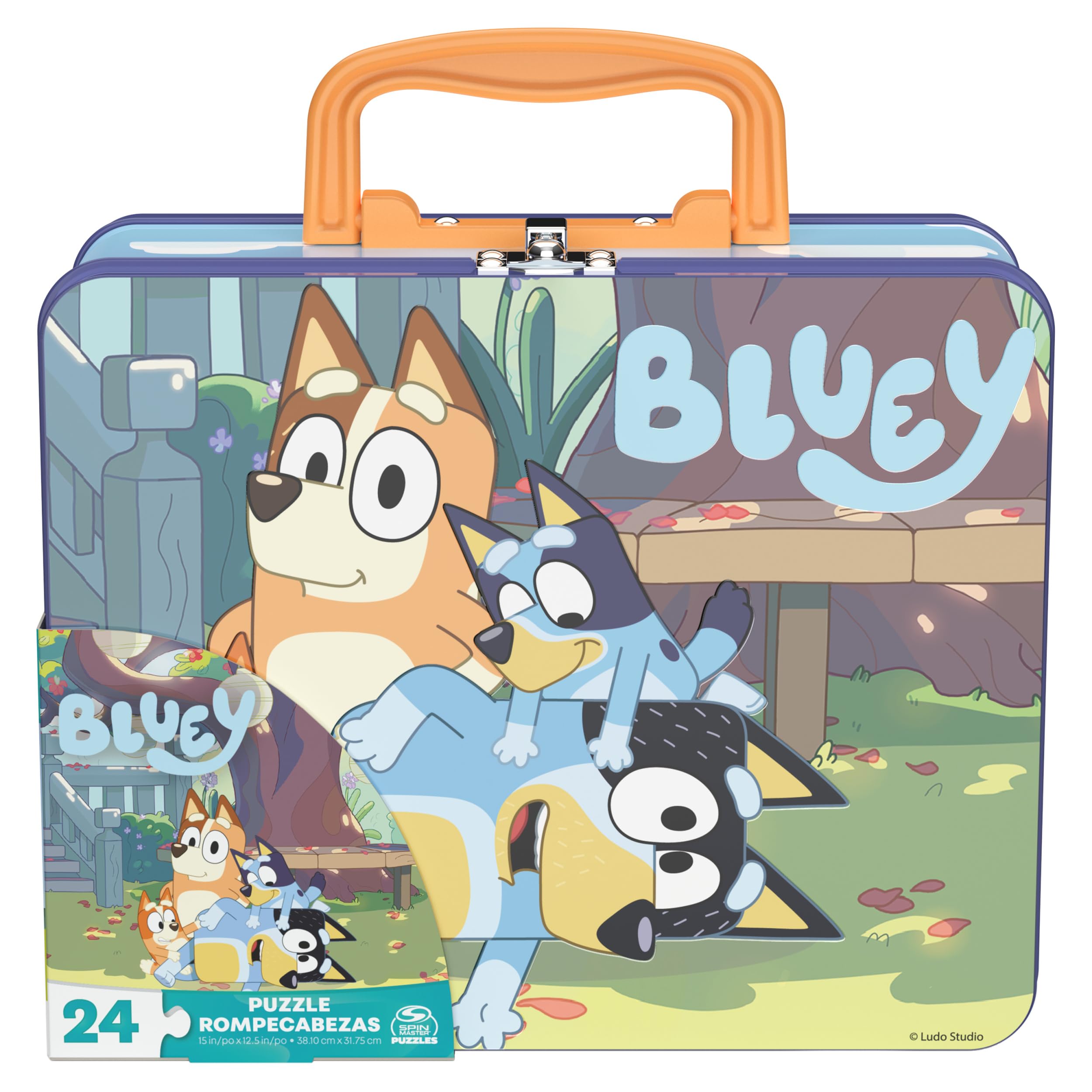 Bluey, Rompecabezas de 24 Piezas en Estuche de almacenaje con Forma de ...
