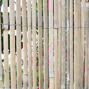 Forever Bamboo Natural Split Rolled Bamboo Fence Panel for Garden Privacy Fence Screen for Indoor or Outdoor 4 Ft H x 6 Ft L