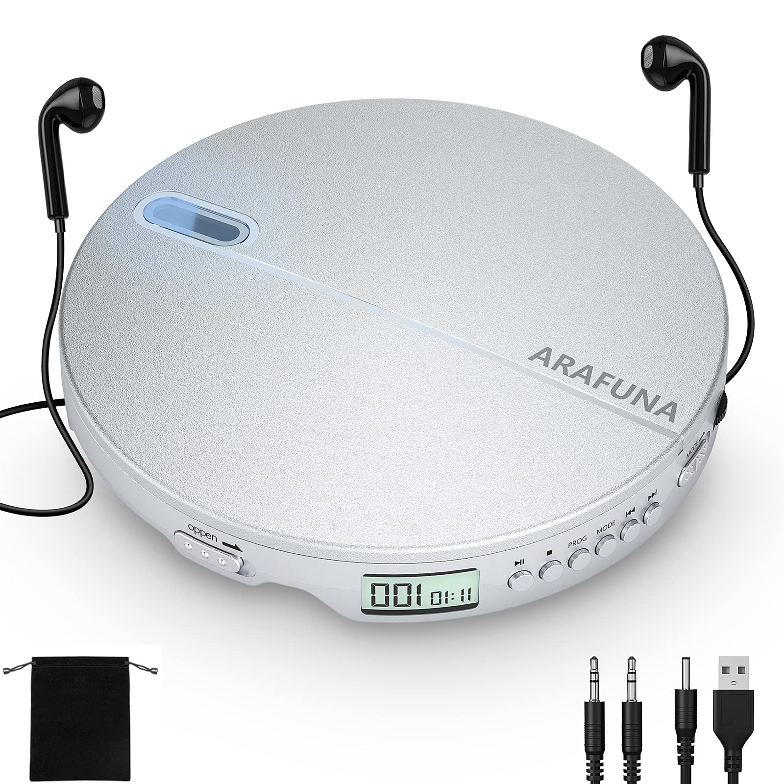 Buy Portable CD Player, Discman CD Player with Headphones Wired
