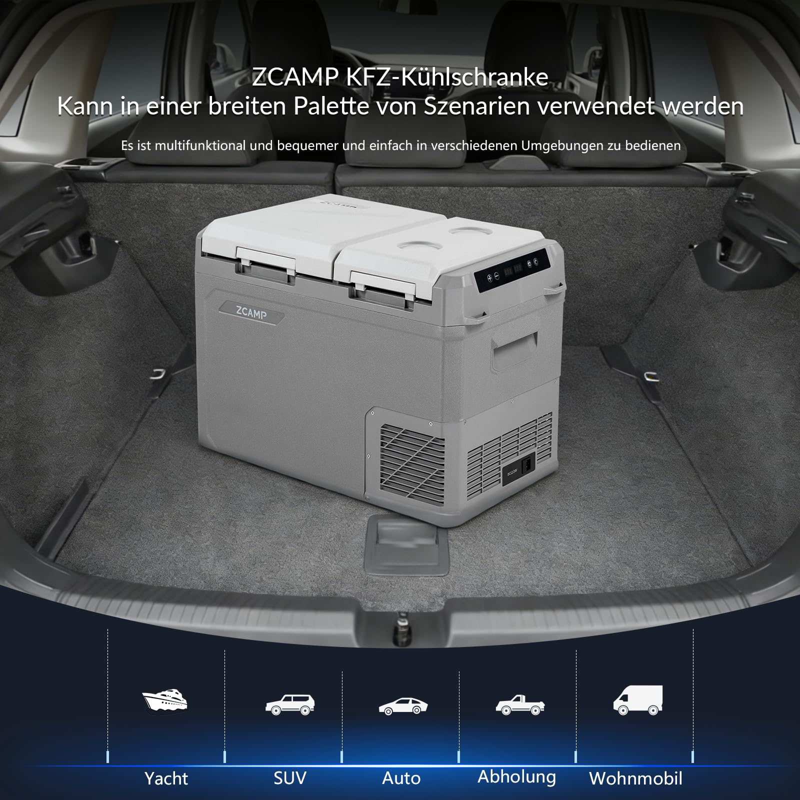 GES45 32L Kompressor Kühlbox Auto Elektrisch Dual Zone Tragbare Camping Gefrierbox 12/24V -20℃-20℃