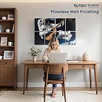 Vista 80 de BUBOS - Paquete de 8 paneles acústicos artísticos y autoadhesivos de insonorización, 48 x 32 pulgadas, acondicionamiento acústico y decorativos