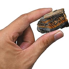 Amazing Gemstone Iron Tiger Raw Crystals and Healing Stones, Natural Rocks For Tumbling - DIY Raw Stones And Crystals (1 Piece)