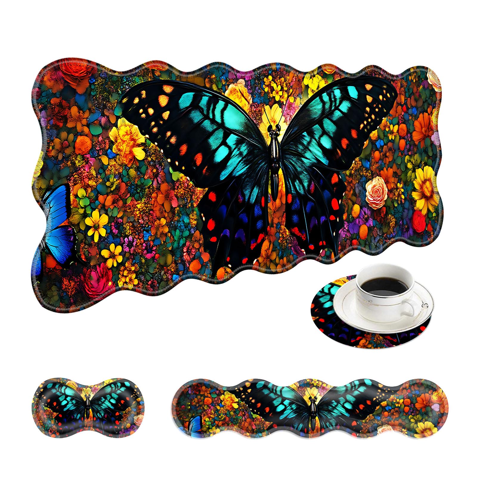 KJFHDJFDH Large Mouse Pad and Keyboard Wrist Rest, Desk Pad for Keyboard and Mouse, 4-in-1 Large Gaming Mouse Pad with Wrist Support, Desk Mat for