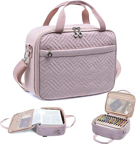 Funda grande para la Biblia para mujeres, fundas de la Biblia, funda de transporte para la Biblia, bolsas para libros y bolsas para mujeres con