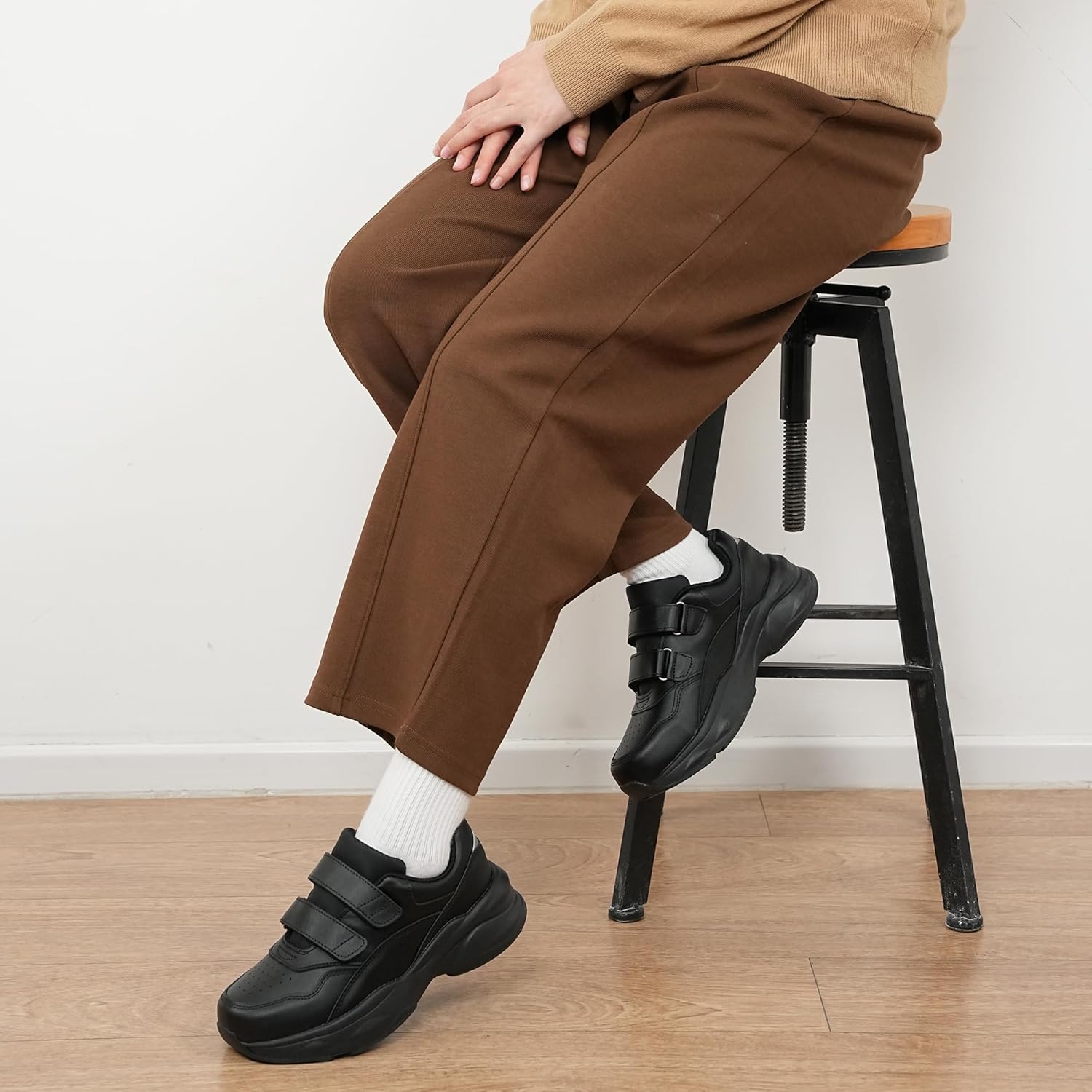 ORTOREX Women Diabetic Leather Shoes Orthopedic Walking Shoes Wide Toe Box Shoes - Image 2