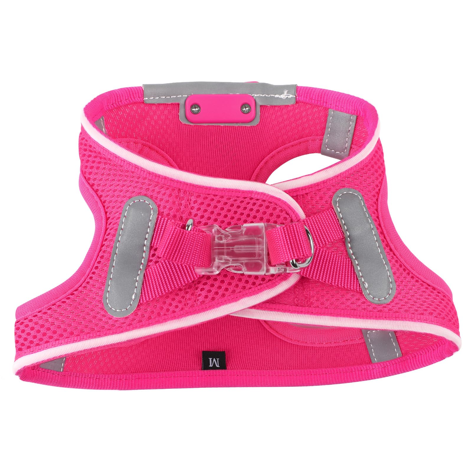 Imbracatura per cani illuminata, imbracatura per cani ricaricabile a LED per cani di piccola taglia e media | Gilet di sicurezza riflettente illuminato per passeggiate notturne e campeggio, leggero e regolabile, rosa, M