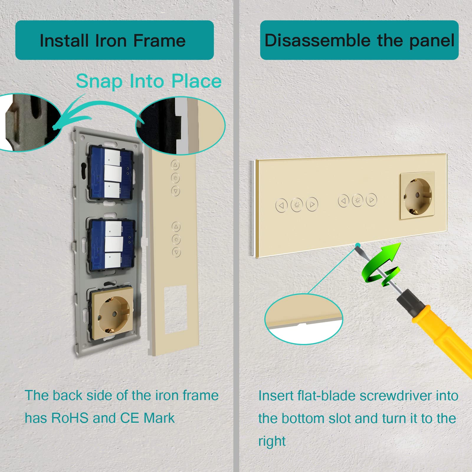 BSEED Smart ZigBee Stopcontact, werkt met Alexa en Google Home, 1 voudig slim stopcontact met glasplaat Wit (Tuya ZigBee Hub vereist