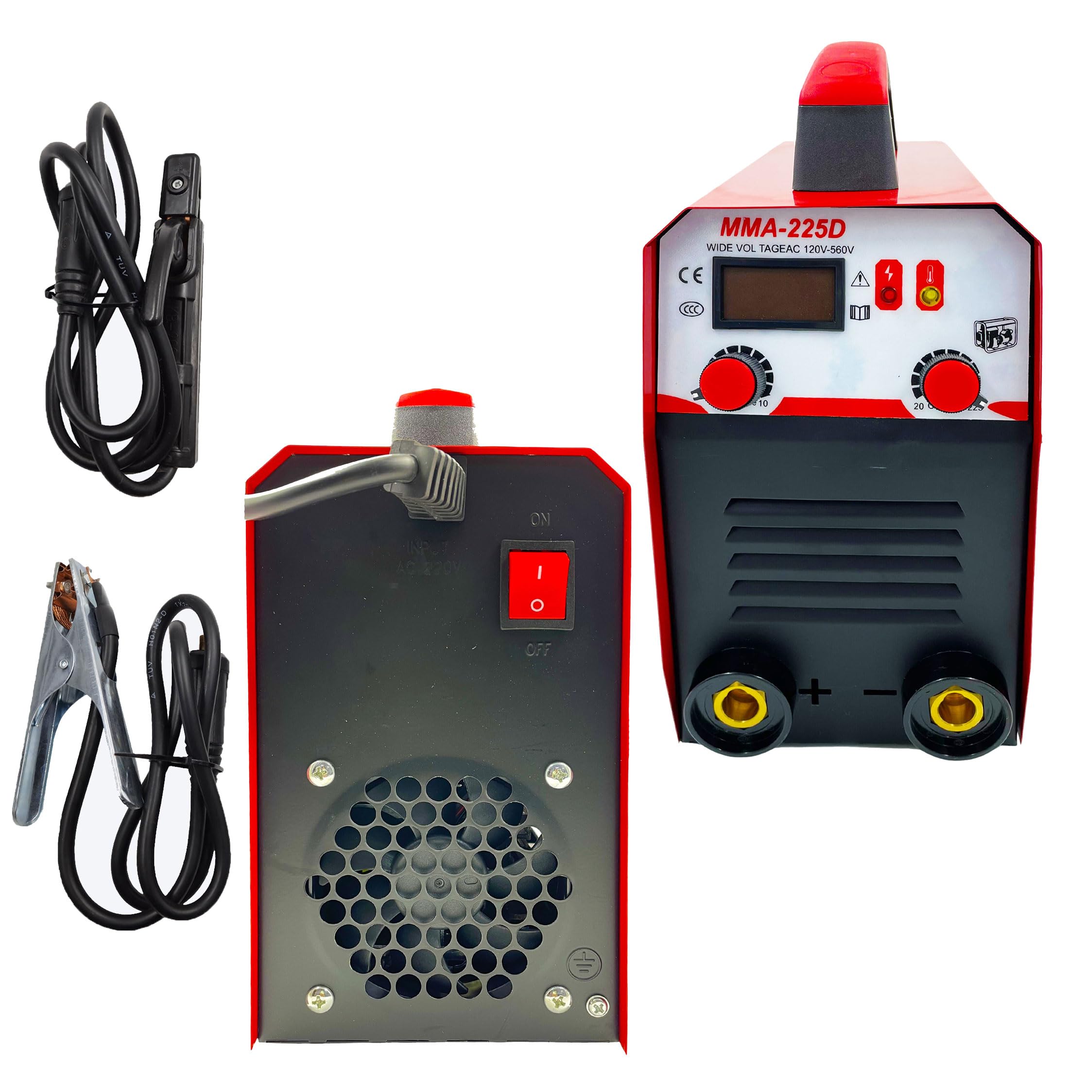 Hillgrove HGCM1210M3 225Amp Arc Force Control, AC, Anti Stick, Hot Start Function Rod Digital Display IGBT Based VRD Technology MMA Inverter Welding Kit Machine