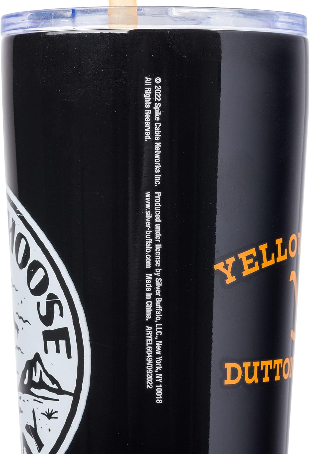 Silver Buffalo Yellowstone “We Don't Choose the Way” Double Walled Stainless Steel Tumbler With Straw, 22 Ounces