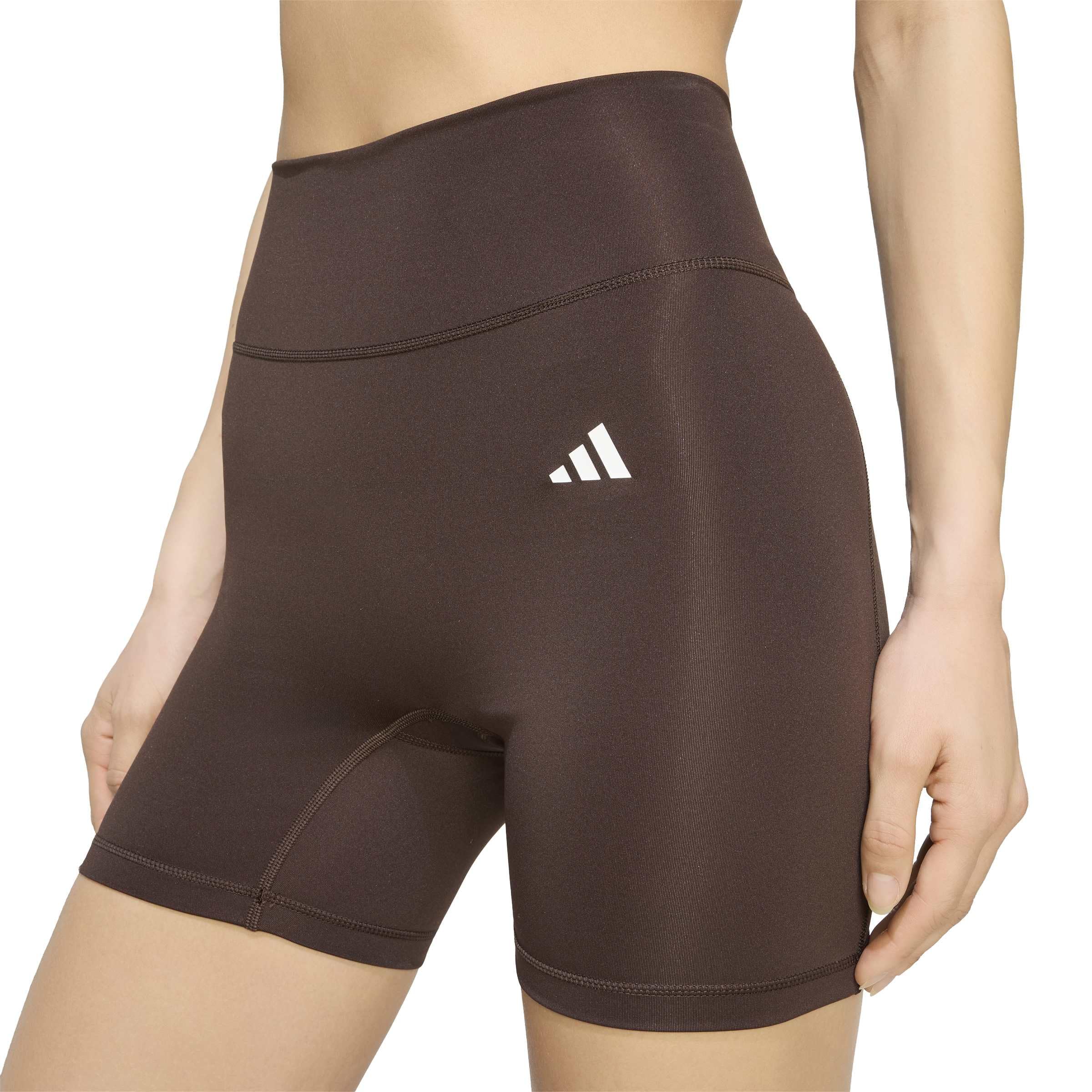 adidas Kobiety Optime Essentials Workout Short Leggings Tights, Aurora Coffee, L