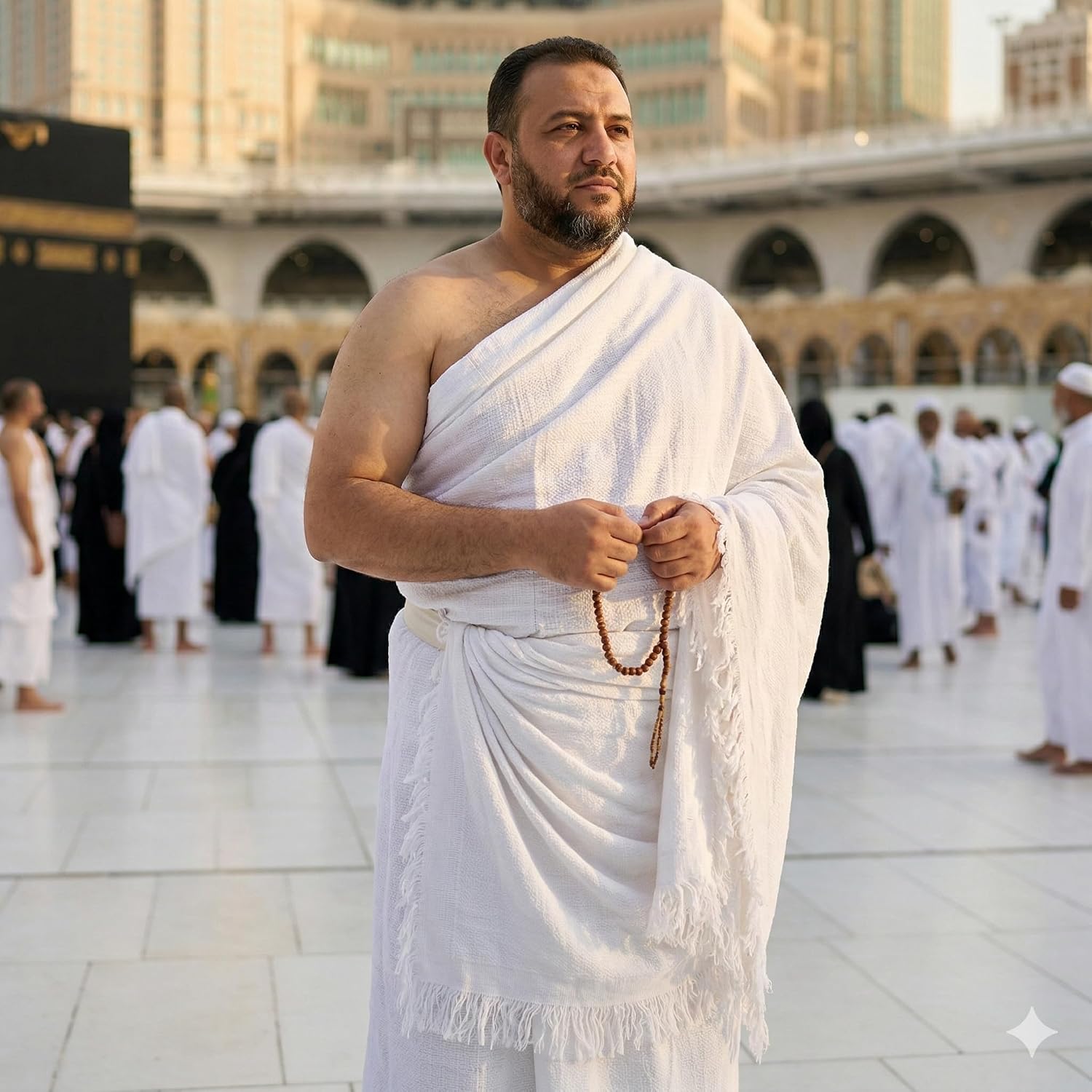 Modefa Plus Size Extra Large Ihram for Umrah Men Towel Set - Unsewn Ahram Hajj Essentials for Men Umrah Essentials Ehram - 120 x 240cm per Towel 2 Towels Turkish 100% Cotton 1250 Grams (XL Ihram)