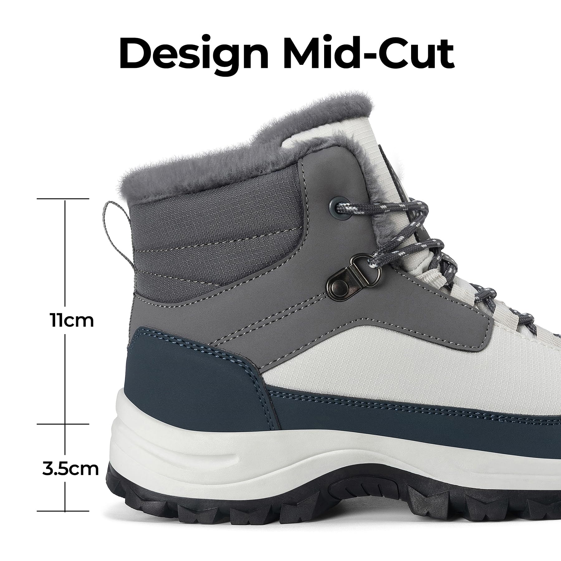 Mishansha Stivali Donna Invernali Scarpe da Escursionismo Antiscivolo Scarponi Trekking 36-42 EU