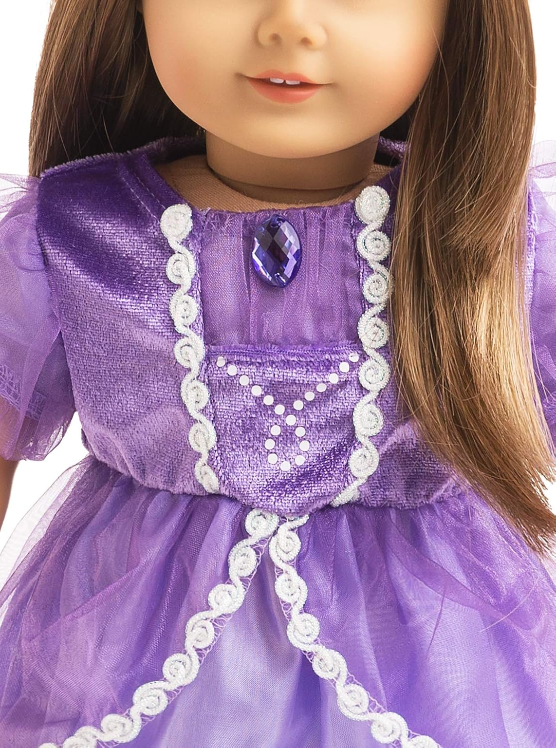 Little Adventures Amulet Princess Doll Dress - Doll Not Included - Machine Washable Child Pretend Play and Party Doll Clothes with No Glitter
