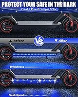 Vista 3 de Keiurot Led Lights for Scooter Night Riding Electric Scooter LED Strip Light Led Light Strips 5V Flashing Mode for Outdoor Azul