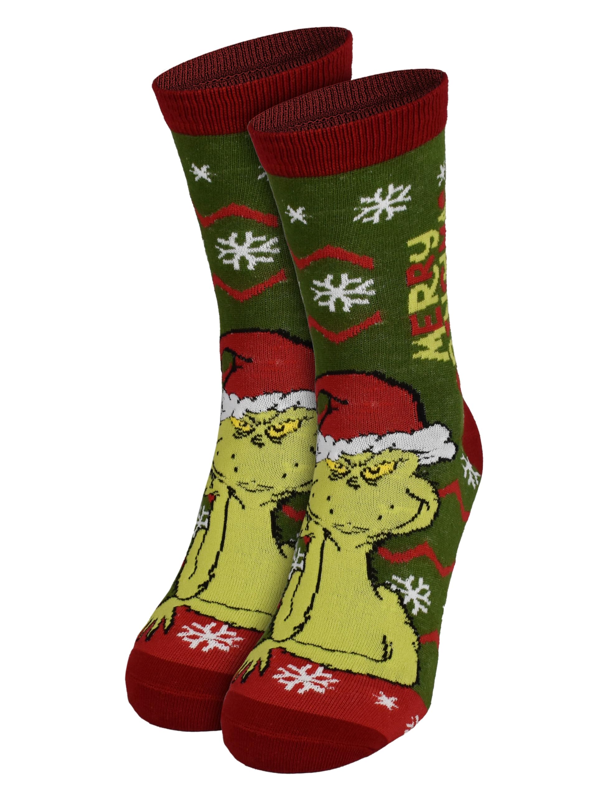 The Grinch Kerstsokken voor dames, set van 5 stuks, perfect geheim