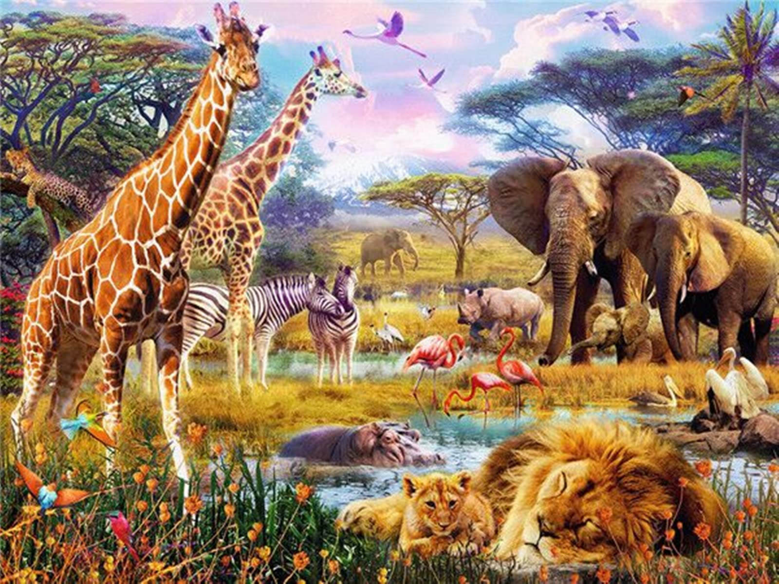 Puzzle animal en bois premium de 4000 pièces, œuvre d'art géante de 141x87cm