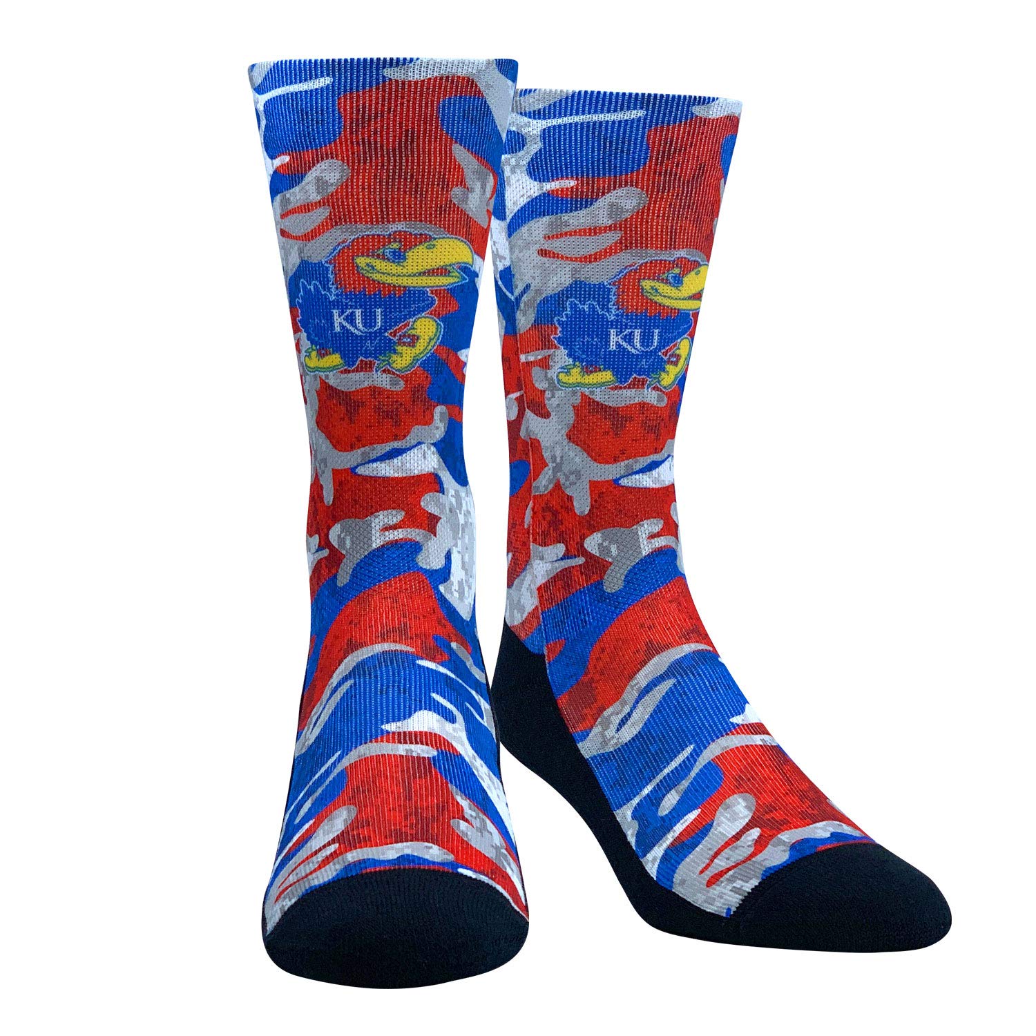 Rock 'Em NCAA Kansas Jayhawks - What The Camo Socks (L/XL)