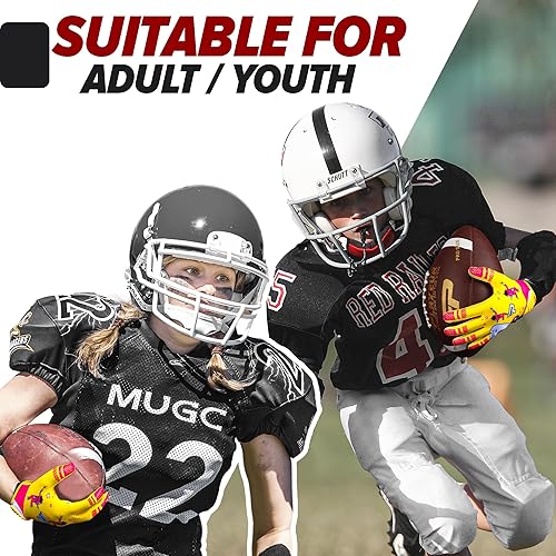 Miniatura 3 de PLAYEUR Alien Grip Infinite Pro Edition Football Gloves Endless Game  GripPro Tech for Adult, Kids & Youth Football Gloves, No Peel, Ever Tacky  A